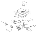 Fuel Tank and Mounting Diagram and Parts List for 31AH65LG701 2010 Yard Man Snow Blower